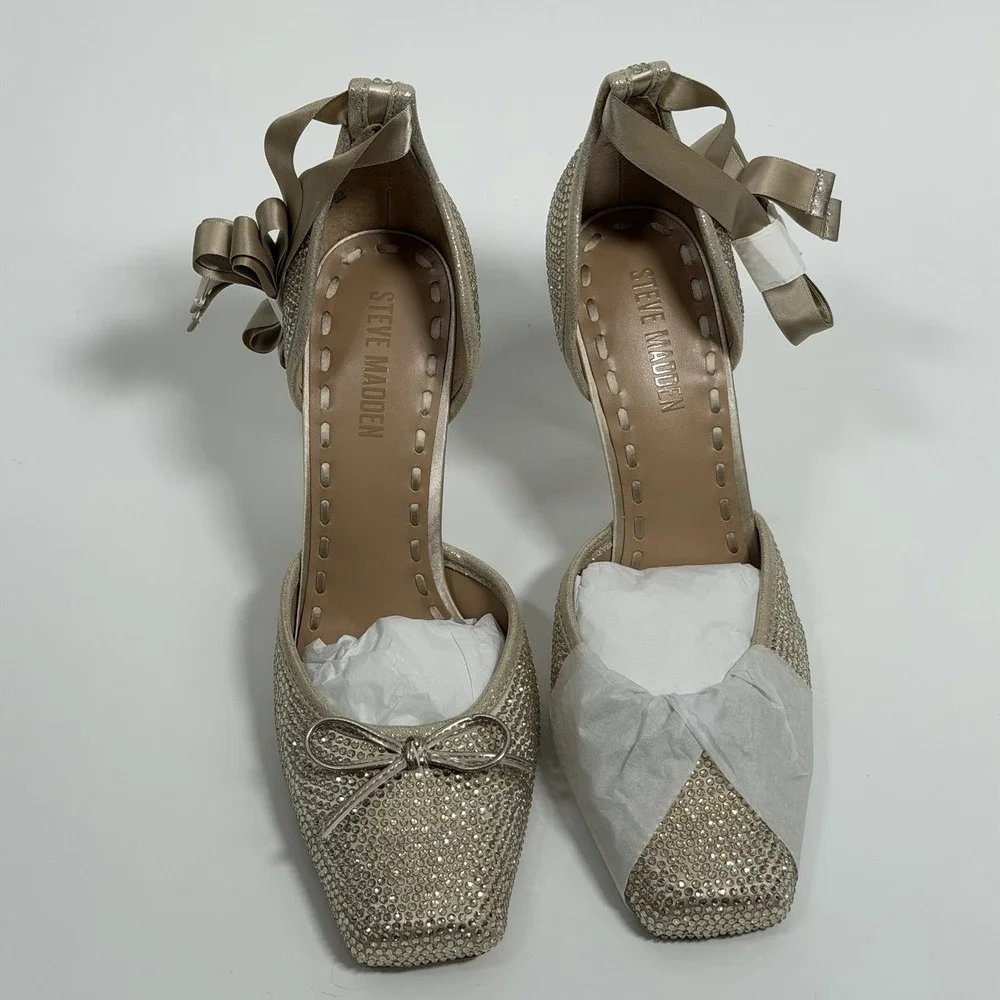 STEVE MADDEN Size-11 Womens Larina-R Heels- Champagne